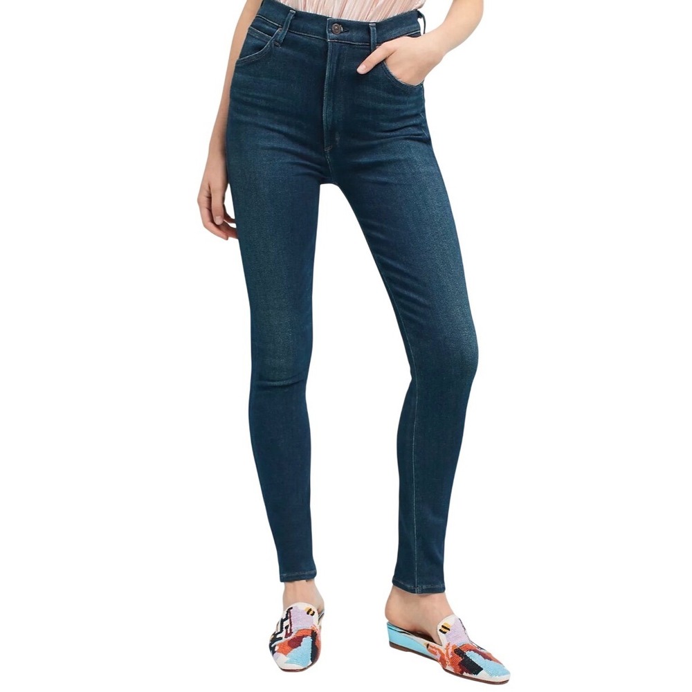 $228 CITIZENS of HUMANITY Chrissy Uber Hi Rise Skinny Jean 30 Orbit Blue Stretch